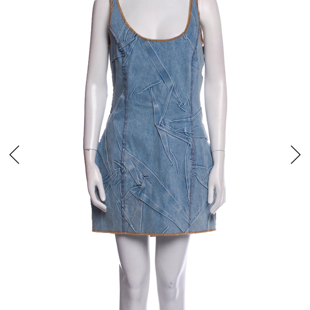 The Attico Blue Denim Mini Dress